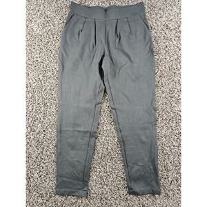 Modern Ambition Womens Sz M Pull On Technical Pants Solid Gray Slim Leg